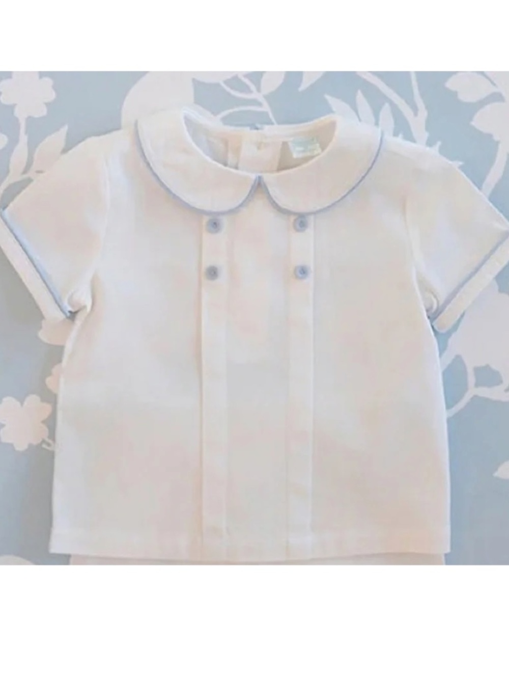 NWT The Broke Brooke x Edgehill Collection White Peter Pan Collar Shirt Boys 12M